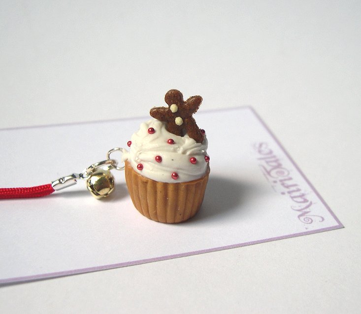 phone strap cupcake natale